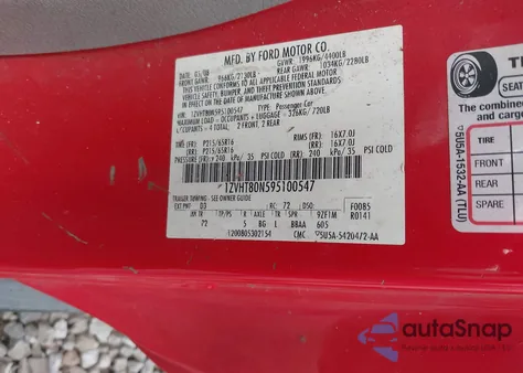 2009 Ford Mustang V6/V6 Premium z USA, uszkodzony, nr VIN 1ZVHT80N595100547